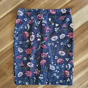 Loft Midnight Meadow Skirt 8